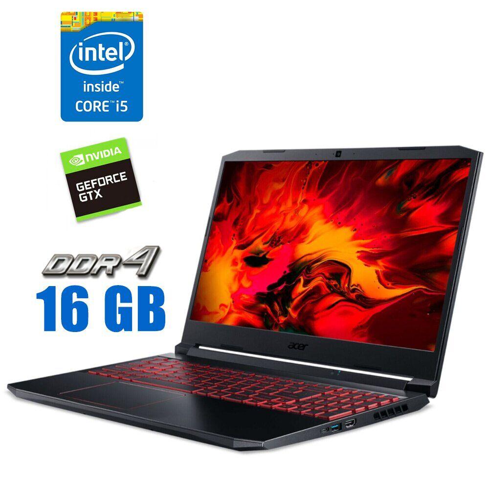 Ігровий ноутбук Acer Nitro 5 AN515-55-54Q0/ 15.6" 1920x1080/ i5-10300H/ 16GB RAM/ 512GB SSD/ GTX 1650 Ti 4GB