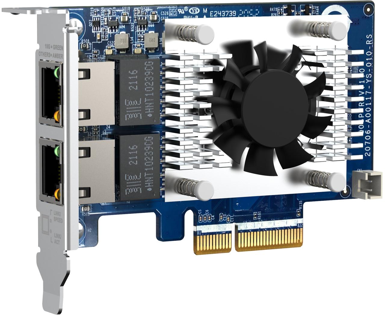 QNAP Сетевая карта Dual-port (10Gbase-T) 10GbE PCIe Gen3 x4 Shvidko - Порадуй Себя - фото 2 - id-p2125291919
