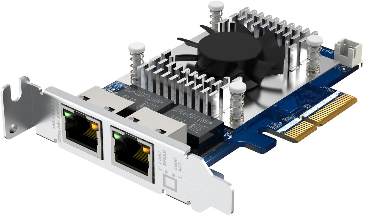 QNAP Сетевая карта Dual-port (10Gbase-T) 10GbE PCIe Gen3 x4 Shvidko - Порадуй Себя - фото 5 - id-p2125291919