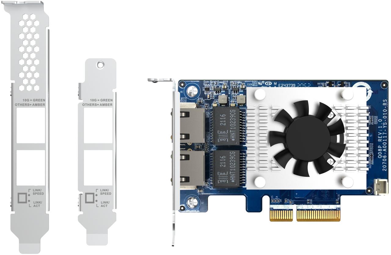 QNAP Сетевая карта Dual-port (10Gbase-T) 10GbE PCIe Gen3 x4 Shvidko - Порадуй Себя - фото 7 - id-p2125291919