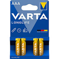 Батарейки VARTA Longlife AAA BLI 4 шт алкалінові (4008496525072)