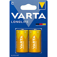 Батарейки алкалінові VARTA Longlife С BLI 2 шт (4008496525263)