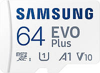 Samsung Карта памяти microSDHC 64GB C10 UHS-I R100MB/s Evo Plus + SD Shvidko - Порадуй Себя