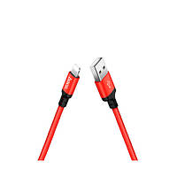 USB кабель Hoco X14 Times Speed Lightning червоно-чорний (62837)