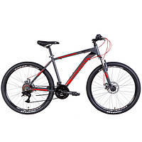Велосипед 26" Discovery BASTION AM DD 2022 сіро-червоний Розмір 13 на зріст від 135 до 160 см