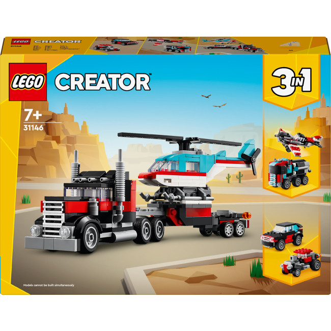 Конструктор LEGO Creator Бортова вантажівка з гелікоптером (31146)