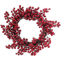 Вінок новорічний декоративний Червоні ягоди Bona DP42748