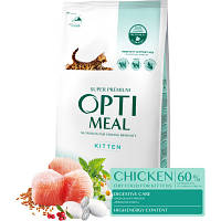 Сухой корм для кошек Optimeal для котят со вкусом курицы 1.5 кг 4820215369664 n