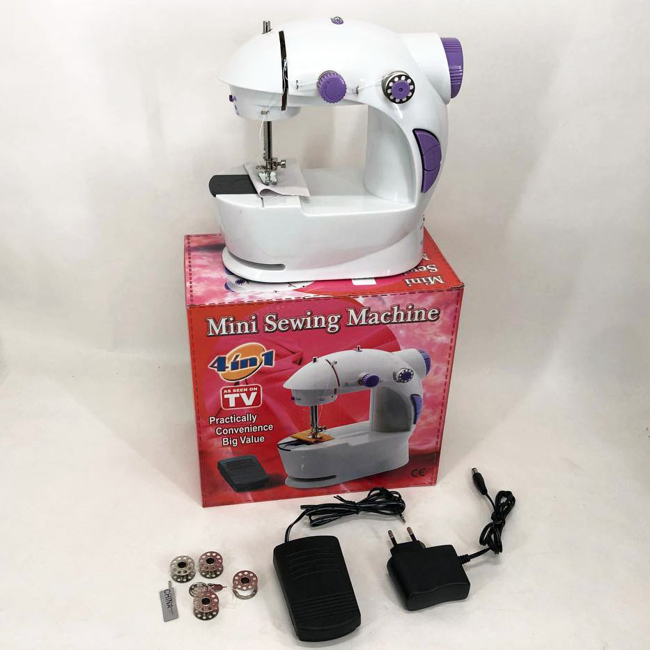 Міні машинка для шиття Digital FHSM-201, Домашні швейні машини, швейна машинка з педаллю RA-68, фото 1