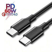 Дата кабель USB-C to USB-C 2.0m US286 3A Black Ugreen 10306 n