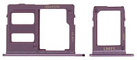 Держатель Sim-карты и карты памяти Samsung J600F Galaxy J6/J810F фиолетовый Lavenda на 1 Sim-карту комплект 2