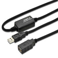 Дата кабель USB 2.0 AM/AF 10.0m active Digitus DA-73100-1 n