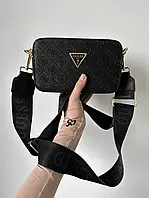 Женская сумочка кросс боди гесс чёрная Guess Crossbody удобная практичная сумочка через плечо