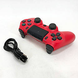 Джойстик DOUBLESHOCK для PS 4, бездротовий ігровий геймпад PS4/PC акумуляторний джойстик. EM-585 Колір: червоний
