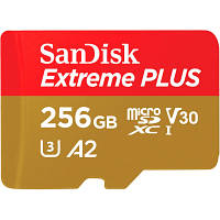 Карта памяти SanDisk 256GB microSD class 10 V30 Extreme PLUS SDSQXBD-256G-GN6MA n