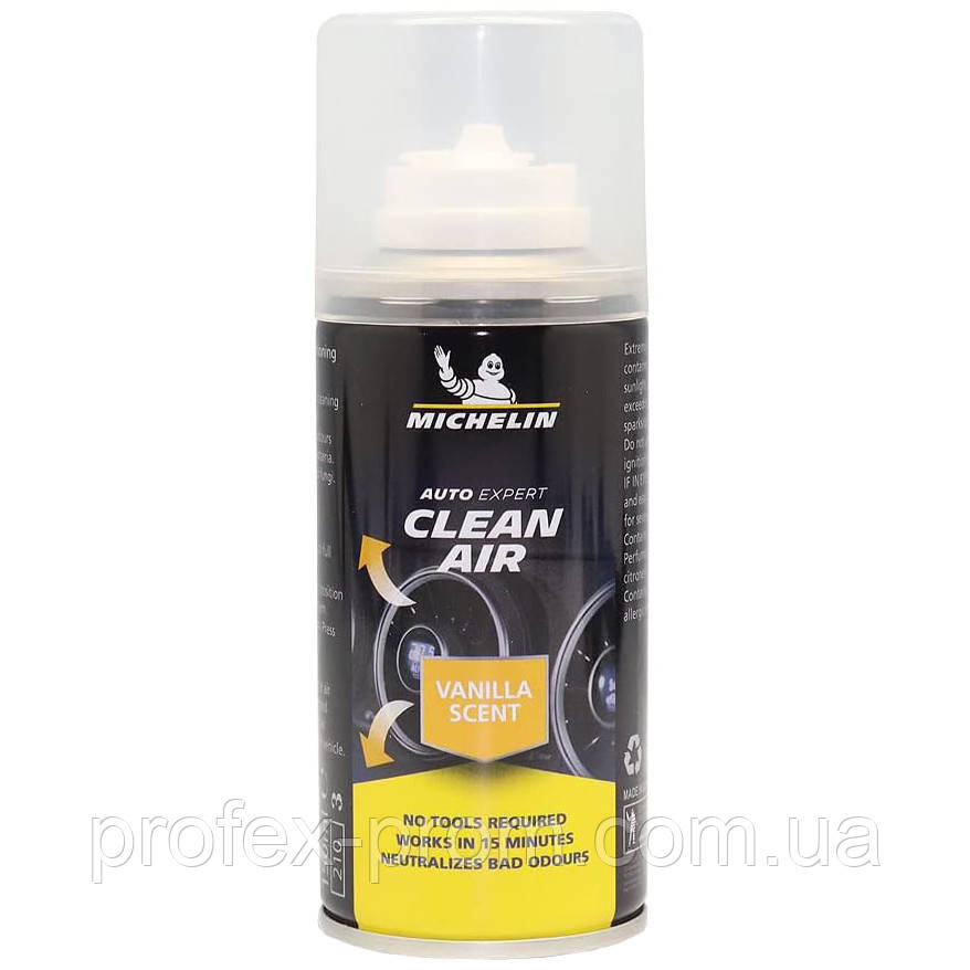 Очисник повітря ваніль Michelin Clean Air (aerosol) Vanilla Scent, 150мл (W32712) (шт.), фото 1