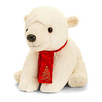 М'яка іграшка Keel toys Полярний ведмідь із різдвяним шарфиком 20 см (SX2665)