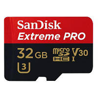 Карта пам'яті SanDisk 32GB microSD class 10 V30 A1 UHS-I U3 4K Extreme Pro SDSQXCG-032G-GN6MA n