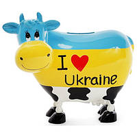 Скарбничка-корівка I love Ukraine 16.5х9х14 см ceramic Bona DP42059