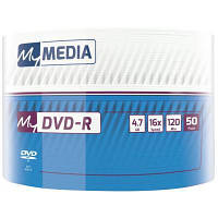 Диск DVD MyMedia DVD-R 4.7GB 16X Wrap MATT SILVER 50шт 69200 n