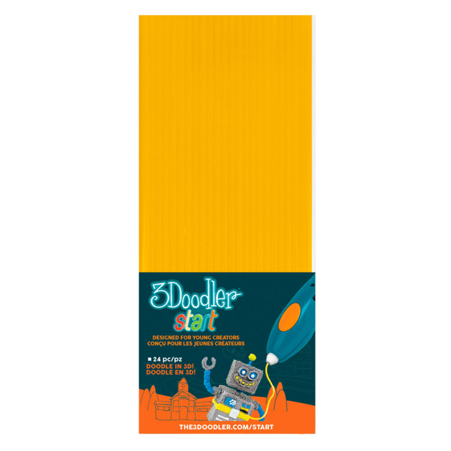 Набір стрижнів для 3D-ручки 3Doodler Start Жовтий (3DS-ECO04-YELLOW-24)