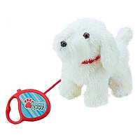 Інтерактивна іграшка Країна Іграшок Собака на повідку біла (PL8212)
