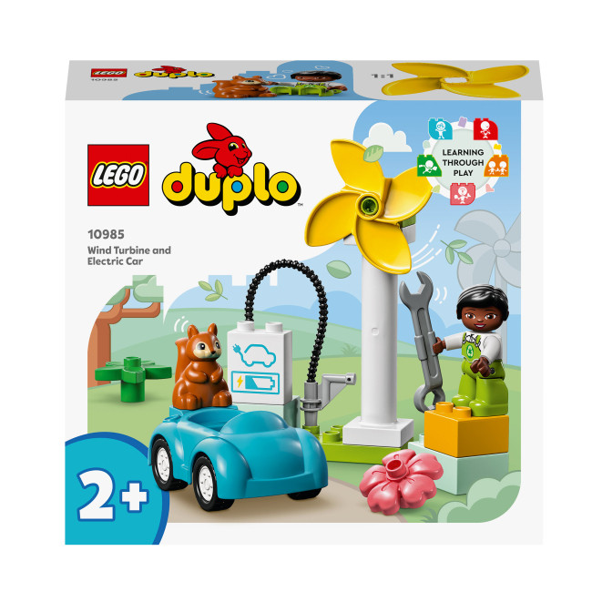 Конструктор LEGO DUPLO Вітрова турбіна та електромобіль (10985)