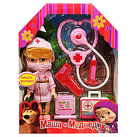 Лялька за мотивами мультфільму "Маша і Ведмідь" MS-102(Blue) (Рожевий)