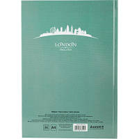 Книга записная Axent Maps London А4 в твердой обложке 96 листов в клетку Бирюзова 8422-516-A n