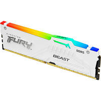 Модуль пам'яті для комп'ютера DDR5 32GB 5600 MHz FURY Beast White RGB Kingston Fury ex.HyperX KF556C40BWA-32 n
