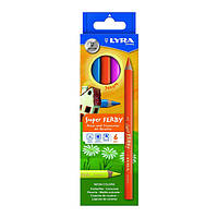 Олівці кольорові Fila Lyra Super ferby neon максі 6 кольорів (L3721063)