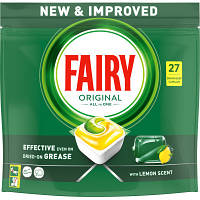 Таблетки для посудомоечных машин Fairy Original All in One Lemon 27 шт. 8006540726891 n