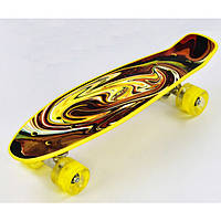Скейт Пенні борд із PU колесами Best Board Paints 70 кг Різнокольоровий (74538)