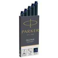 Чернила для перьевых ручек Parker Картриджи Quink / 5шт темно синие 11 410BLB n