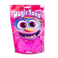 ​Кінетичний пісок Strateg Magic sand рожевий 500 грамів (39403-8)