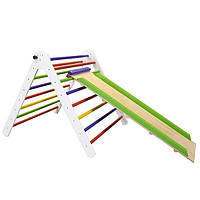 Трикутник піклеру Sportbaby для раннього розвитку кольорової висота 80 см з гіркою 120 см