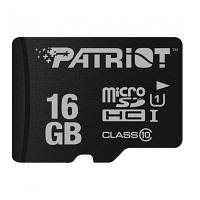 Карта памяти Patriot 16GB microSDHC class 10 UHS-I LX PSF16GMDC10 n