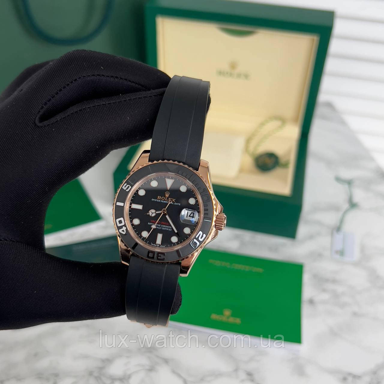 Годинник чоловічий Rolex Yacht-Master 40 Gold-Black