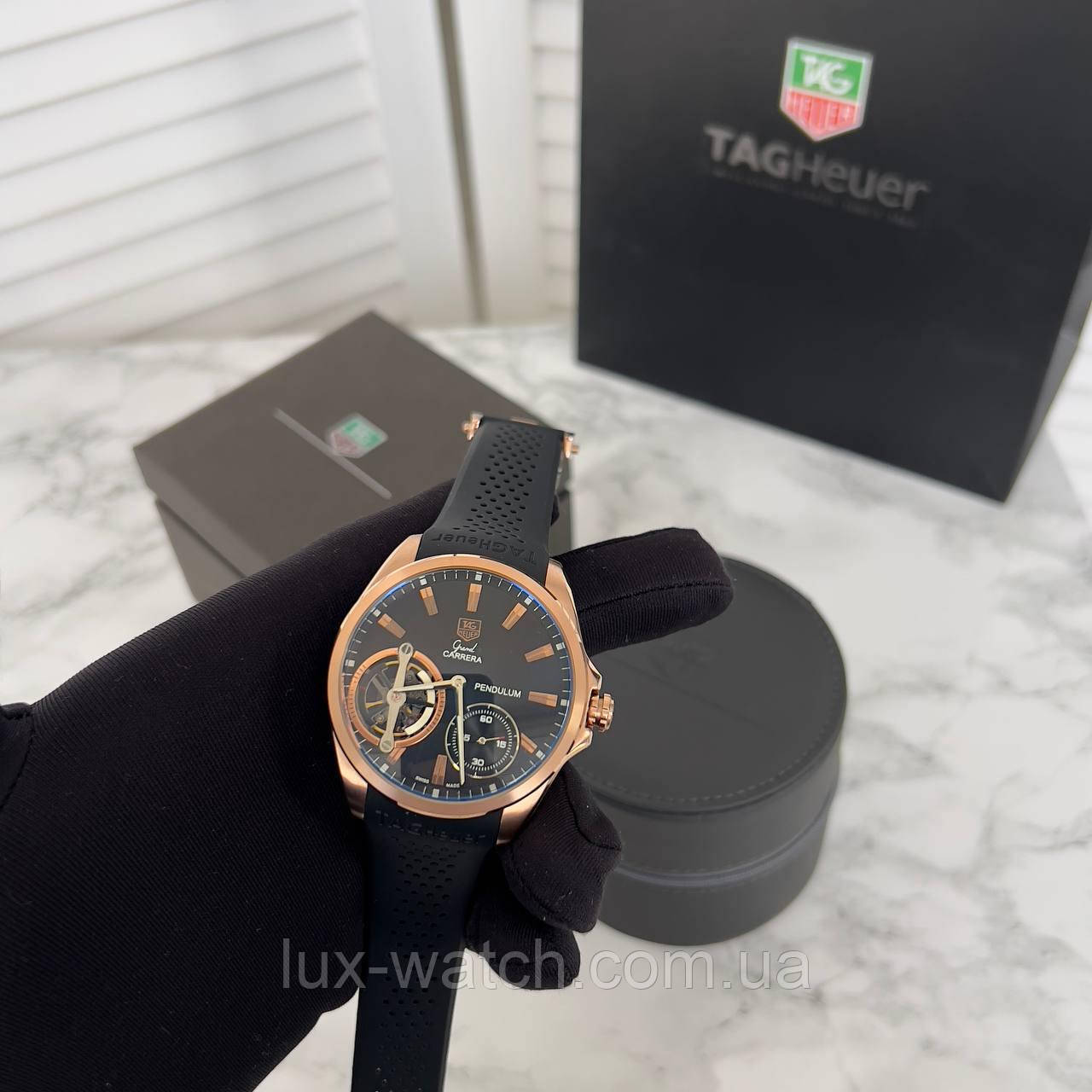 Годинник наручний Tag Heuer Grand Carrera Pendulum Gold-Black