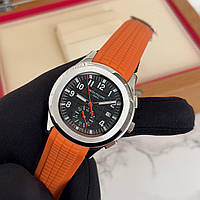 Часы Patek Philippe Aquanaut Silver/Black-Orange