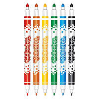Фломастери двосторонні Colorino Fibre Pens 6 шт і 6 кольорів (13437PTR / 1)