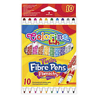 Фломастери двосторонні Colorino Fibre Pens 10 кольорів 10 шт (13451PTR / 1)