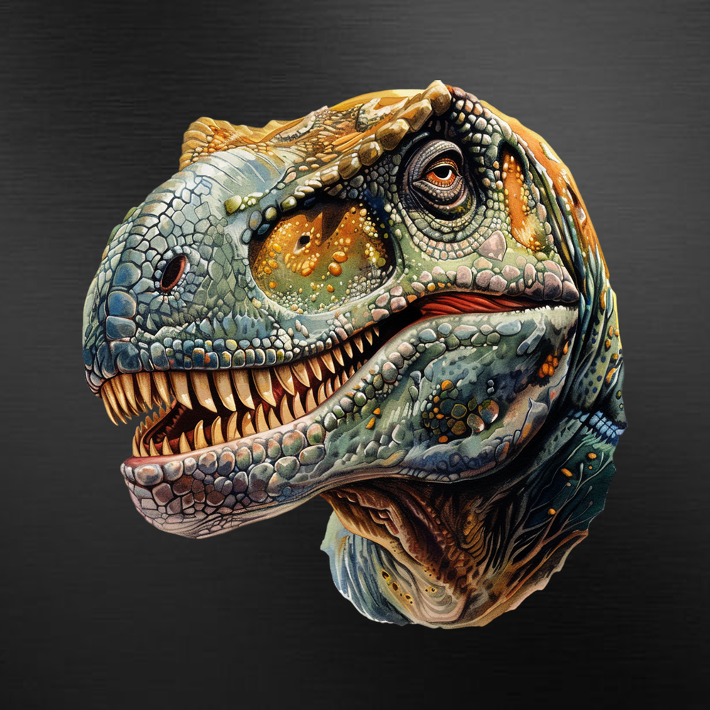 Дизайнерська плівка на авто, голова динозавра 50x50см на скло