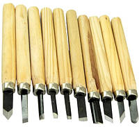 Набор фигурных стамесок по дереву VigohA Wood carving set 10 штук D142 UM, код: 6877277