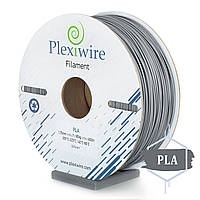 PLA пластик Plexiwire для 3D принтера 1.75мм серебро (400м / 1.185кг)