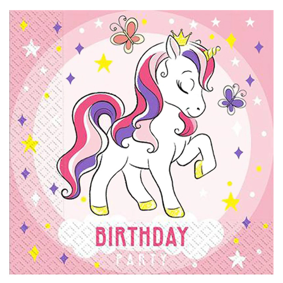 Серветки Єдиноріг Birthday 18 од