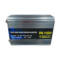 Якісний інвертор PS-1000 1000W з чистим синусом вбудованим зарядним пристроєм та стабільною напругою