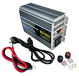 Якісний інвертор PS-1000 1000W з чистим синусом вбудованим зарядним пристроєм та стабільною напругою, фото 3