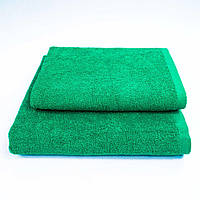 Набор махровых полотенец 2шт GM Textile 50х90см, 70х140см 400г/м2 (Зеленый)