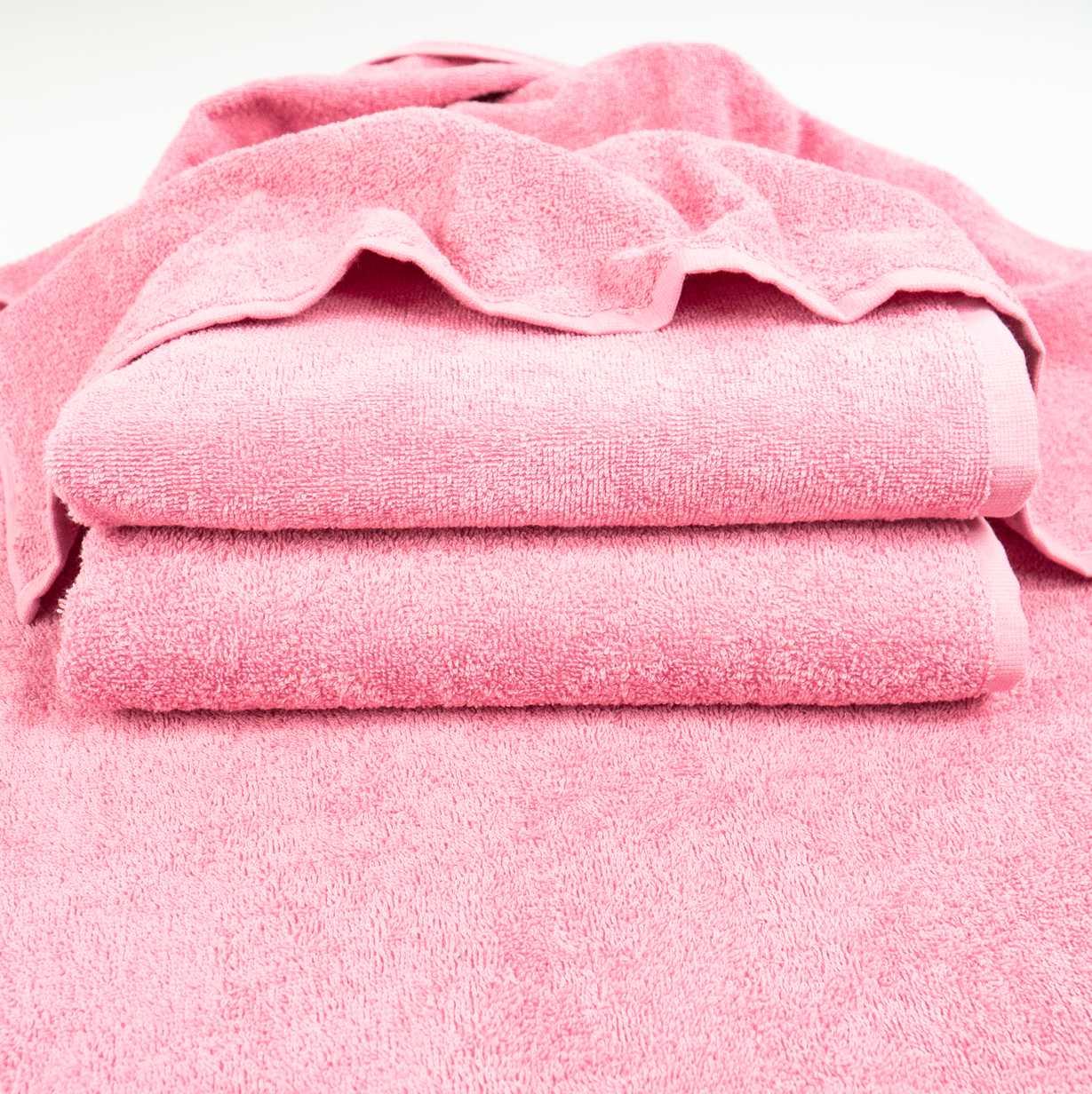 Набор махровых полотенец 3шт GM Textile 40х70см, 50х90см, 70х140см 400г/м2 (Розовый) - фото 7 - id-p1580684883
